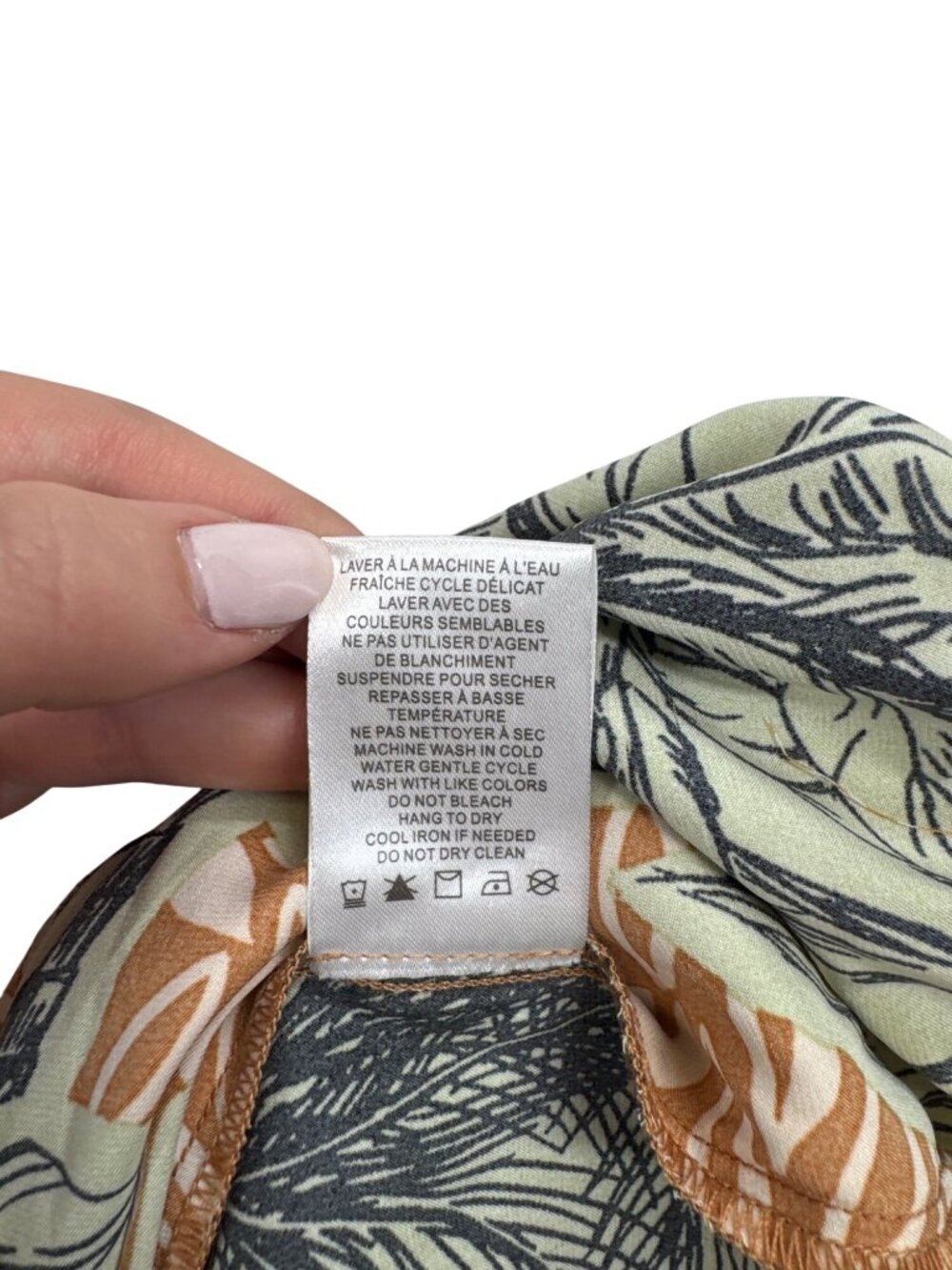 Rachel Zoe Wide Leg Palazzo Pants Women's M Tropical Palm Tree Resortwear - Picture 4 of 10